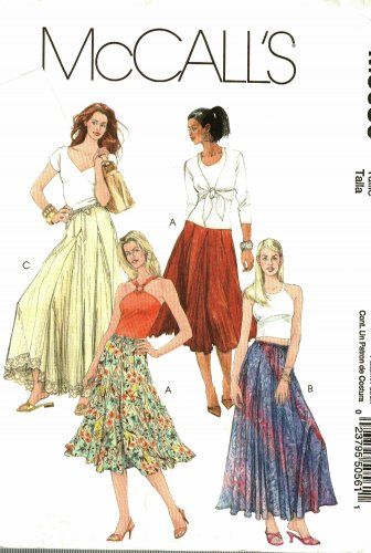 Sewing Patterns Skirt, Godet Skirt, Gored Skirt, Calf Length Skirts, Ankle Length Skirt, Maxi Skirt Boho, Skirt Patterns Sewing, Split Skirt, Mccalls Sewing Patterns