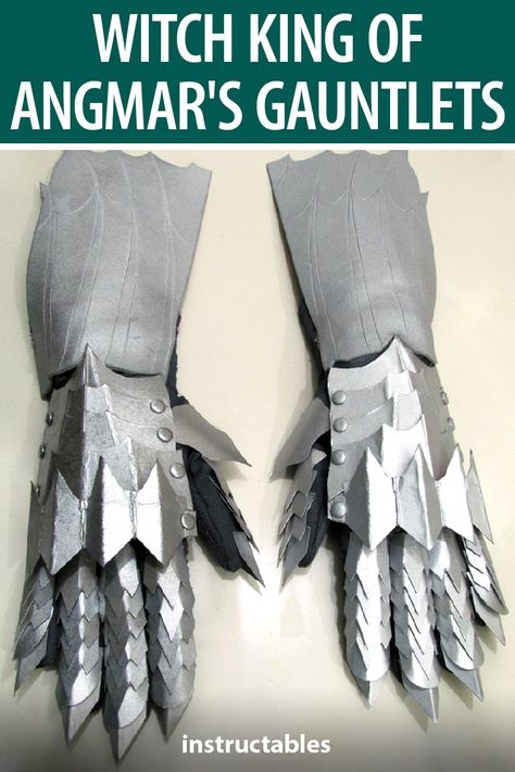 Medieval Diy Crafts, Lord Of The Rings Halloween Costumes, Sauron Costume Diy, Nazgul Costume Diy, Gandalf Costume Diy, Ringwraith Costume, Nazgul Gauntlet, Cardboard Cosplay, Nazgul Cosplay