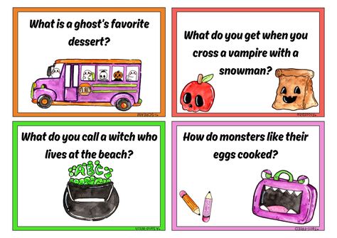 Pack some laughs into your child's lunchbox with these printable Halloween Jokes Lunchbox notes! This printable file contains 8 different Halloween-themed jokes (answers are in small print on the bottom of the card). Print and cut each card. The back of the card will be blank so feel free to add your own special note! Halloween Jokes, Lunch Box Notes, Small Print, Kids Lunchbox, Halloween Printables, Print And Cut, Halloween Themes, Lunch Box, Halloween