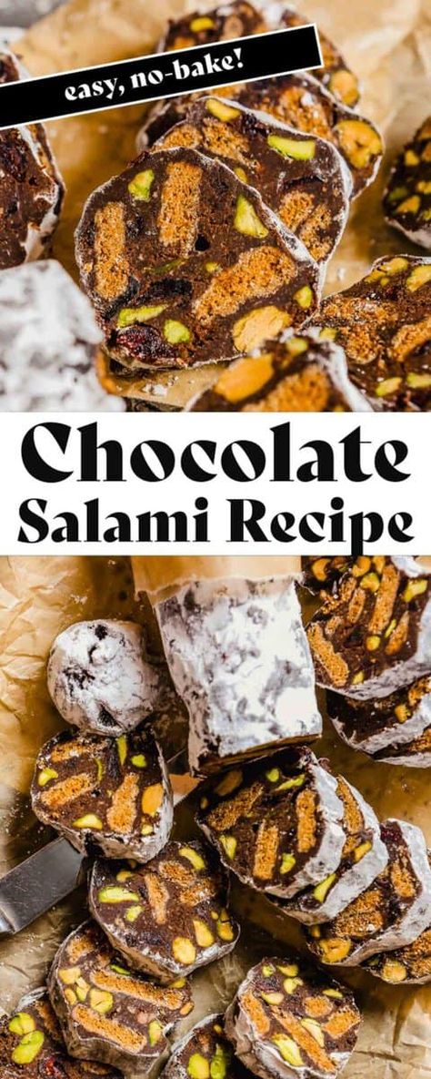 Chocolate Salami Recipe — Zestful Kitchen Chocolate Salami Recipe, Salami Recipe, Chocolate Salami, Crisp Cookies, Rich Tea Biscuits, Salami Recipes, Vegan Chocolate Recipes, Vegan Dark Chocolate, Tea Biscuits