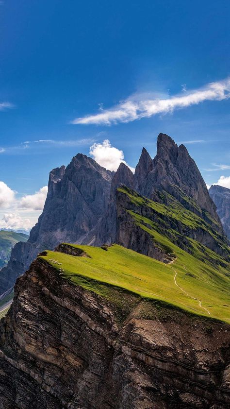 Dolomites Mountain,Italy The Top, Italy, Road, Green