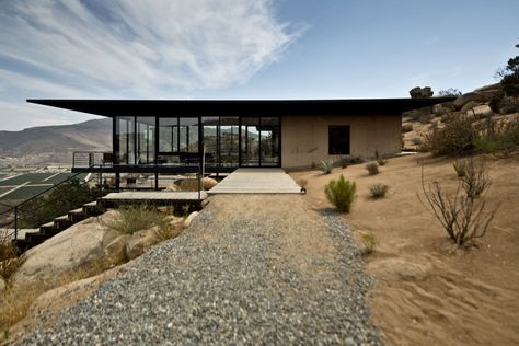 #outdoor #exterior #outside #landscape #concrete #desert #modern #glass #home #stairs #window #Baja #California #GraciaStudio Modern Desert Home, Home Stairs, Stairs Window, Modern Homes For Sale, Arizona House, Modern Desert, Mid Century Architecture, Glass Home, Desert Homes