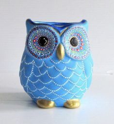 Owl Pottery, Owl Collection, Tanah Liat, Beautiful Art Paintings, Painting Collage, Ceramic Owl, Owl Decor, Owl Painting, Diy Pottery