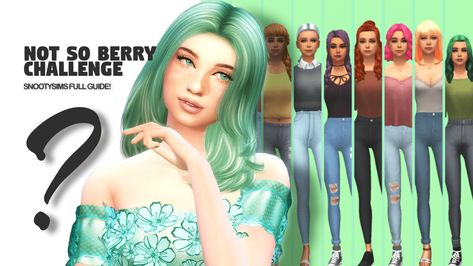 Sims 4 Not So Berry, Not So Berry Challenge, Berry Names, Sims Challenge, Sims 4 Challenges, Sims 4 House Design, Yellow House, Name Ideas, Best Friendship