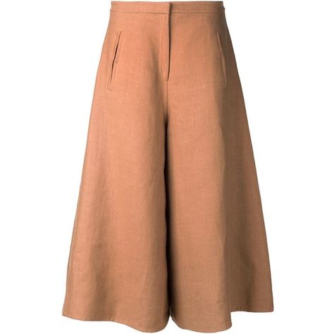 Valentino Linen Culottes (32.955 RUB) ❤ liked on Polyvore featuring pants, capris, bottoms, kirna zabete, sale, crop pants, zipper pants, cropped capri pants, wide leg linen trousers and zip pants Cotton Linen Pants Women, Meghan Markle Dress, Plazo Pants, Checked Shirt Women, Linen Culottes, Wide Leg Linen Trousers, Cotton Linen Pants, Wide Leg Cropped Pants, Stylish Dresses For Girls