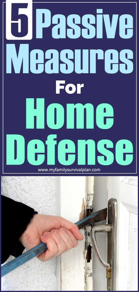 My Family Survival Plan Passive Measures For Home Defense - My Family Survival Plan Home Defense Diy, Home Defense Ideas, Emergency Preparedness Binder, Emergency Preparedness Items, Emergency Planning, Home Safety Tips, Bushcraft Shelter, Military Tactics, Moonshine Recipes