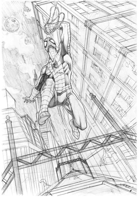 Pencil pages for SuperHeroes!! | Art and Life: JC Wong Spider Man Swinging Drawing, Spider Man Swinging, Sketch Board, Comic Pages, Spiderman 3, Comic Page, Drawing Sketches, Spiderman, Sketch