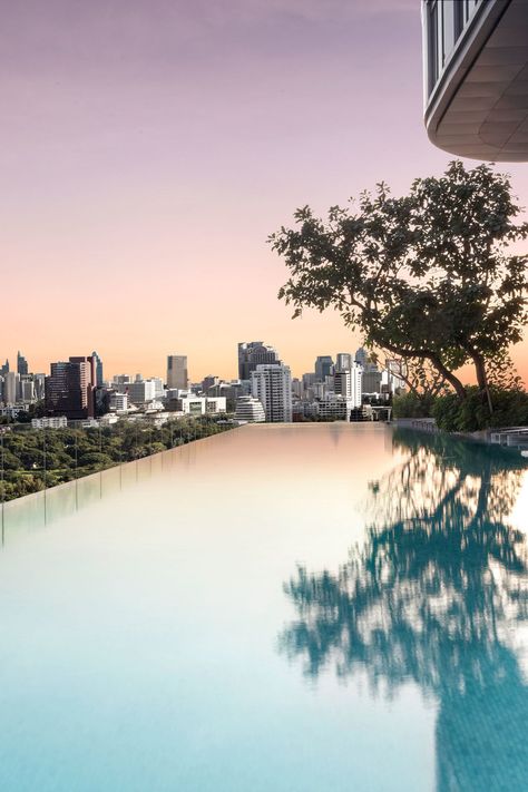 Roof Top Infinity Pool, Bangkok Rooftop, Rooftop Infinity Pool, Penthouse Rooftop, Pool Rooftop, Rooftop Swimming Pool, Residential Compound, Thailand Hotels, Sky Pool