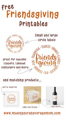 Make your Friendsgiving dinner extra special with these versatile free printable circle labels in two sizes, and you can shop the matching products. Free Friendsgiving Printables, Friendsgiving Printables, Printable Circles, Friendsgiving Dinner, Get Off Work, Circle Labels, Off Work, Holiday Activities, Diy Home Crafts