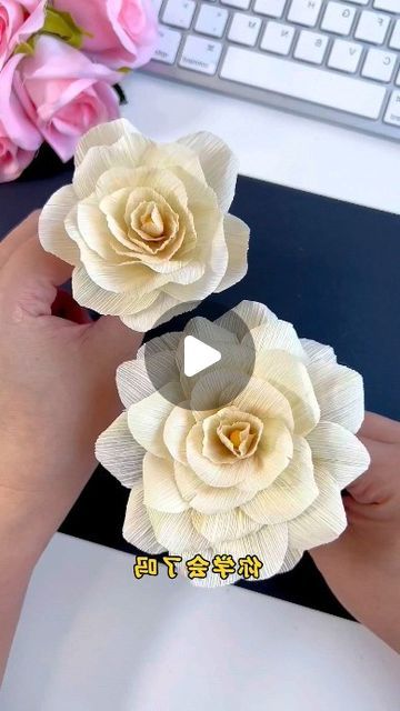 paper crafts creator on Instagram: "Don't throw away the corn husks at home. After drying, make beautiful roses. They will not deform or wither. They are very beautiful for decorating your home. Try it now  #handmadediy #parentchildcrafts #recycledmaterials #homedecor #creativecrafts #cornhuskroses #ecofriendlycrafts #diyprojects #craftsforkids #upcycleideas" Corn Husk Flowers, Ecofriendly Crafts, Corn Husk Crafts, Corn Husks, Corn Husk, Diy Creative, Flowers And Leaves, Flower Making, Creative Crafts