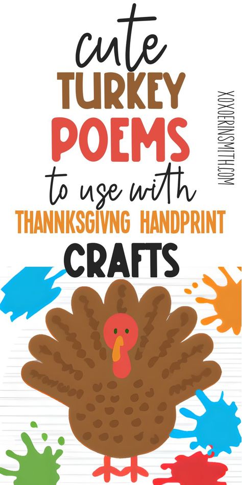 cute illustration of handprint turkey and title cute turkey poems to use with Thanksgiving handprint  crafts Turkey Handprint Poem, Turkey Poem, History Of Thanksgiving, Printable Thanksgiving Crafts, Handprint Turkey, Thanksgiving Handprint, Turkey Handprint Craft, Handprint Poem, Thanksgiving Poems