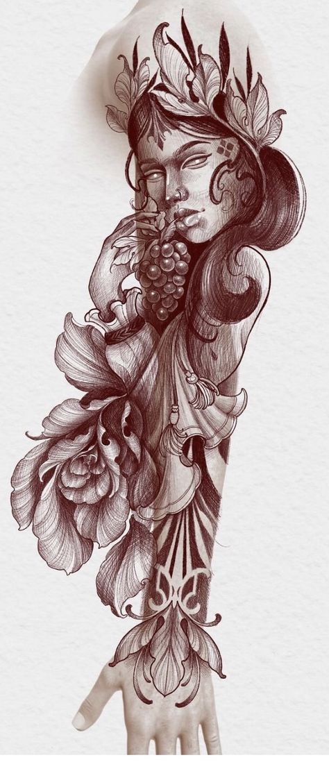 Full Sleeve Tattoos Sketch, Neo Traditional Flash Tattoo, Neo Trad Sleeve, Neotrad Sleeve, Neo Japanese Tattoo Designs, Neotraditional Sleeve, Neo Traditional Sleeve, Neo Traditional Tattoo Design, Ojo Tattoo