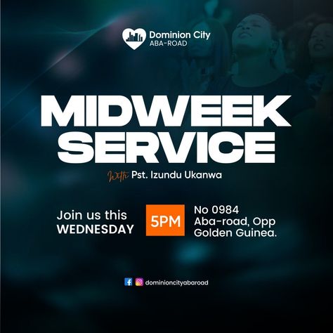 Midweek Service, Service Flyer Design, Photoshop Tutorial Graphics, Social Media Branding Design, Church Design, Social Media Branding, Photoshop Tutorial, Flyer Design, Branding Design