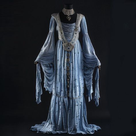 Arryn Aesthetic, House Of The Dragon Clothes Aesthetic, House Arryn Fashion, House Velaryon Dress, House Of The Dragon Rhaenyra Dress, Rhaenyra Targaryen Tourney Dress, Fantasy Garb, Fairytale Fashion, Dress Aesthetic