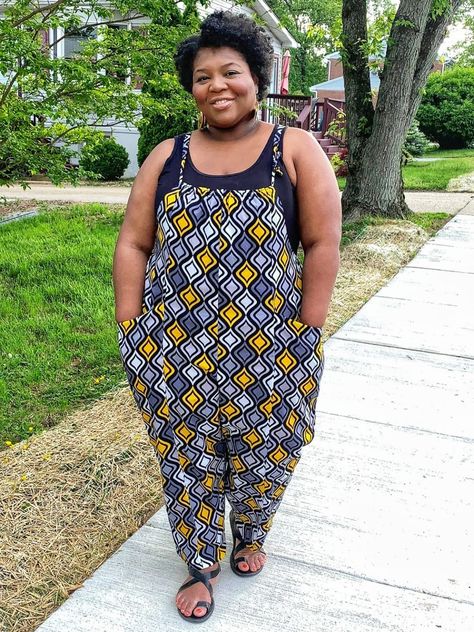 Same Pattern, Different Bodies: Ready to Sew Patsy Overalls Wide Leg Overalls Sewing Pattern, Easy Overalls Pattern, Dungaree Pattern Women Free, Women’s Romper Sewing Pattern, Plus Size Romper Pattern, Free Overall Pattern Women, Diy Overalls Pattern, Free Jumper Patterns For Women, Overall Sewing Pattern Women