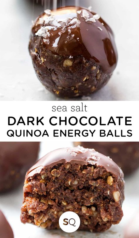 Quinoa Chocolate, Chocolate Quinoa, No Bake Recipe, Energy Ball Recipe, Simply Quinoa, Healthy Vegan Snacks, Vegan And Gluten Free, Protein Ball, Energy Balls