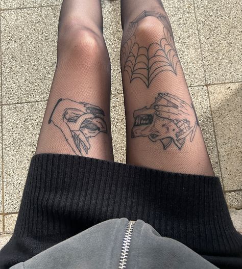 Words On Knees Tattoo, Matching Knee Tattoos Women, Megumi Tattoo, Cute Tats, Knee Tattoo, Cute Tiny Tattoos, Stylist Tattoos, Badass Tattoos, Dog Tattoos