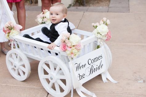 Flower Girl Props, Ring Bearer Wagon, Baby Ring Bearer, Ring Bearer Baby, Flower Girl Wagon, Wedding Wagon, Wagon For Wedding, Flower Girl And Ring Bearer, Ring Bearer Flower Girl