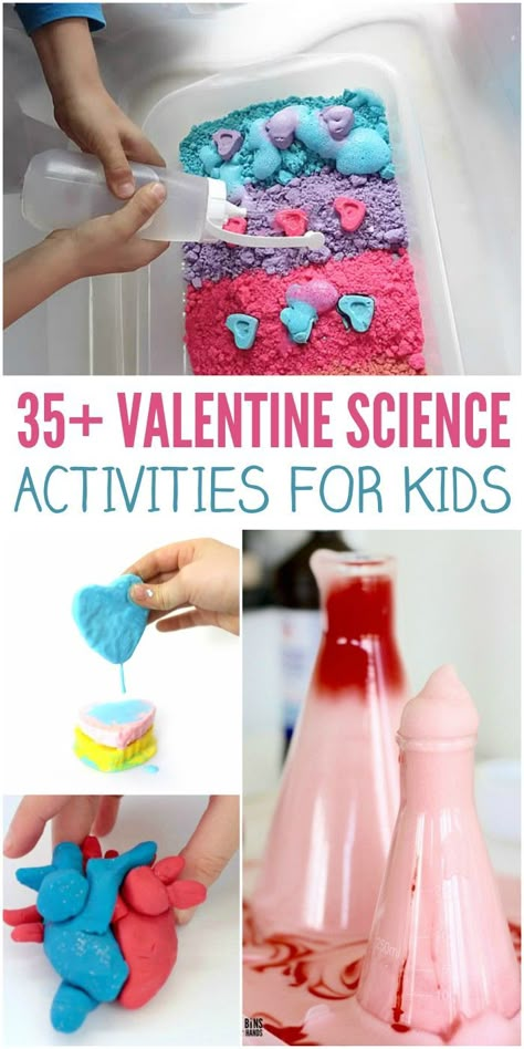 35+ Valentine Science Experiments and Activities for Kids - Instill a love of learning science for Valentine's Day! Valentine Science Experiments, Valentine Science, Science Valentines, Quotes Valentines Day, Kid Science, Valentinstag Party, Valentine's Day Crafts For Kids, Preschool Valentines, Valentine Activities