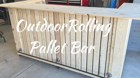 Diy Mobile Bar Plans, Diy Folding Bar, Diy Bar Top, Outdoor Bar Plans, Patio Bars, Bar On Wheels, Easy Bar, Homemade Bar, Deck Bar