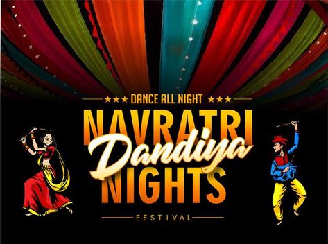 Illustration of garba festival disco pos... | Premium Vector #Freepik #vector #background #banner #poster #music Garba Banner Design, Garba Poster Design, Garba Night Poster, Dandiya Night Poster, Dandiya Background, Navratri Poster Background, Garba Background, Garba Poster, Navratri Banner Background