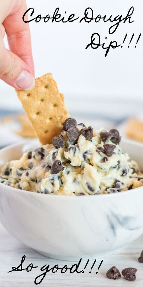 Chocolate Chip Cookie Dough Dip {10 Min. No-Bake Dessert Recipe} Easy Chocolate Chip Cookie Dough, Chocolate Chip Cookie Dough Dip, Cookie Dough Dip Recipe, Easy Chocolate Chip Cookie, Chocolate Chip Dip, Cookie Dough Dip, Authentic Mexican Recipes, Easy Chocolate Chip Cookies, Sweet Dips