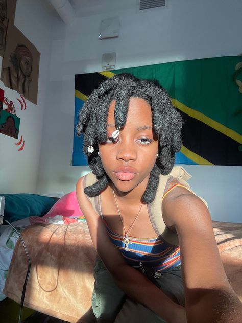 Black girl aesthetic, indie aesthetic, grunge, black girl locs, locs, waist beads, wicks, earthy black girl, earthy black girl, wicks on women, black women wicks, big locs, dreads, small wicks Wicks Hair Reference, Wicks Hairstyle, Thick Locs On Black Women, Chunky Locs, Hair Wicks, Wick Locs, Wicks Hair, Wicks Dreads, Big Locs