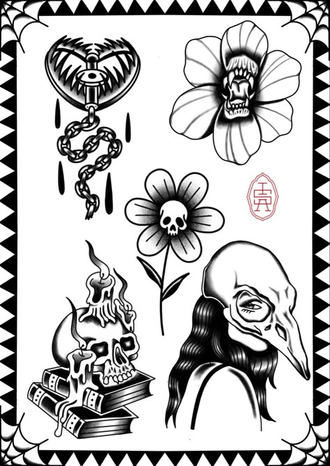 Goth Traditional Tattoo Flash, Goth Traditional, Traditional Tattoo Leg, Traditional Tattoo Leg Sleeve, Tattoo Leg Sleeve, Portfolio Reference, Tattoo Leg, Tattoo Old School, Tattoo Reference