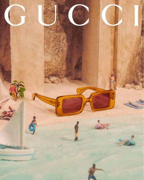 Gucci Ad, Gucci Campaign, Collections Photography, Fashion Graphic Design, Gucci Sunglasses, Resort Collection, Creative Ads, Branding Photos, Creative Advertising