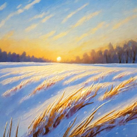 How to Paint Snow With Acrylics - Winter Landscape Painting Tutorials •Art Instruction Blog How To Paint Snow, Landscape Painting Lesson, Landscape Painting Techniques, Paint Snow, Tutorials Art, Landscape Reference, Landscape Painting Tutorial, Happy Painting, Winter Landscape Painting