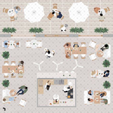 Top View Furniture, People Top View, Pattern Swatches, Restaurant Plan, Photoshop Software, Affinity Photo, Wood Worker, Pottery Classes, Flat Vector