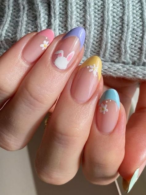 55+ Chic Easter Nails To Try This Spring Easter Nails Design Spring, Pastel Nail Art, Simple Spring Nails, April Nails, Pastel Nails Designs, Easter Nail, Bunny Nails, Easter Nail Designs, Nagellack Trends