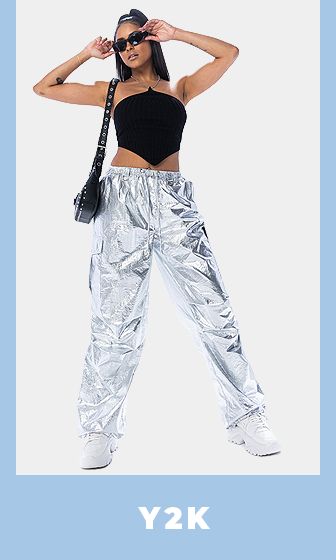 In Control Clothing : Kawaii Clothes and Alternative Outfits Low Waist Cargo, Aesthetic Y2k Outfits, Cargo Parachute Pants, Aesthetic Collection, Disco Style, Fiesta Outfit, Cargo Pants Outfit, Disco Outfit, Futuristic Fashion