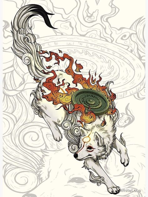 . A beautiful piece of Japanese art featuring the goddess of the sun, Amaterasu. Perfect for any fan of Japanese culture or video games. #Okami #Amaterasu #Japaneseart . #Croquis #Amaterasu_Tattoo_Goddesses #Amaterasu_Aesthetic #Okami_Tattoo_Amaterasu Okami Tattoo Amaterasu, Amaterasu Aesthetic, Amaterasu Tattoo, Amaterasu Goddess, Okami Tattoo, Protein Design, Okami Art, Amaterasu Omikami, Flame In The Mist