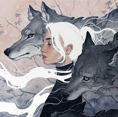 Artistic Moodboard, Arts Aesthetic, Art Et Illustration, Wolf Art, Arte Fantasy, Art And Illustration, 판타지 아트, Art Anime, White Hair