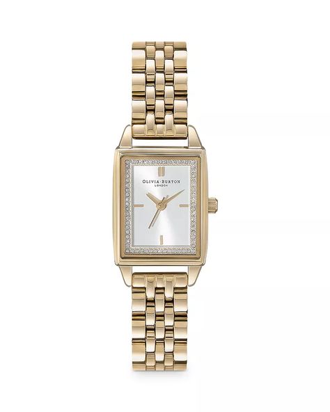 Olivia Burton - Rectangle Bracelet Watch, 20.5mm Olivia Burton Watch, Rectangle Watch, Pretty Watches, Classy Watch, Bracelet Watches Women, White Gold Bracelet, Classy Jewelry, Olivia Burton, Jewelry Outfit