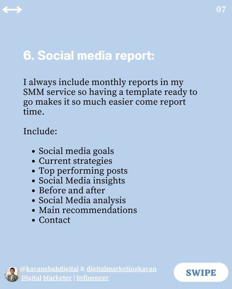 🚨 SOCIAL MEDIA MANAGERS 🚨 Are you tired of starting from scratch every time you need to post? I got you! 💥 Here are 8 must-have templates as a social media manager that every social media manager needs in their toolkit 👇🏻 1. Proposal 2. Services and Pricing 3. Social media audit 4. Social media strategy 5. Contract 6. Social media report 7. Invoices 8. Content calendar From planning your content calendar 🗓️ to reporting your results 📊, these templates will save you tons of ... Social Media Packages Pricing, Social Media Manager Contract, Social Media Audit, Social Media Analysis, Social Media Report, Social Media Management Business, Social Media Packages, Content Calendar, Media Management