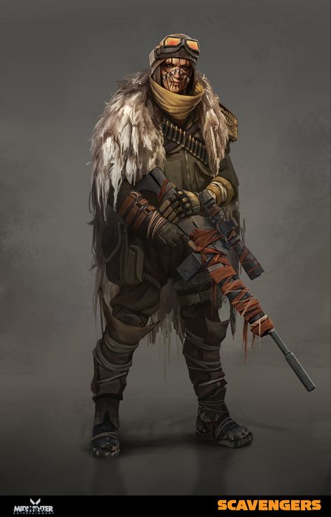 Apocalyptic Survivor Concept Art, Post Apocalyptic Clothing, Apocalypse Character, Post Apocalyptic Costume, Post Apocalyptic Art, Fallout Art, Female Character Concept, Fantasy Collection, Post Apocalypse