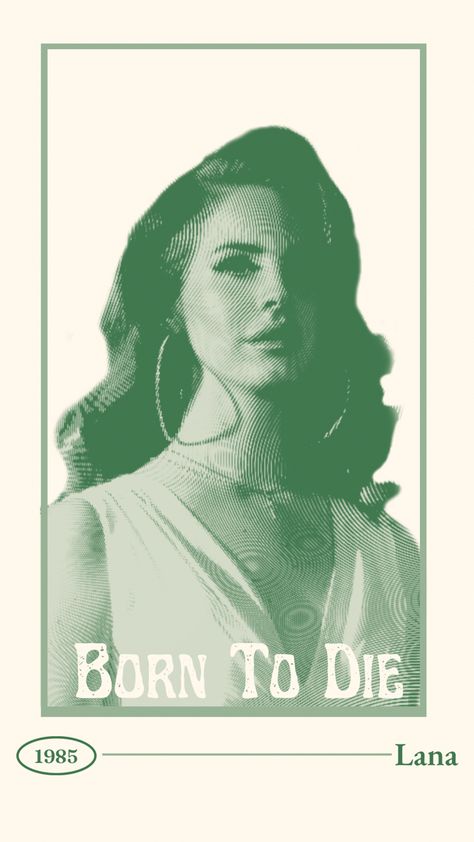 Lana Del Rey Poster, Green Song, Green Movie, Lana Del Rey Art, Printable Wall Collage, Lana Del Rey Vinyl, Lana Del Rey Lyrics, Summer Poster, Music Poster Design