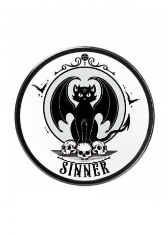 Alchemy Gothic Sinner Ceramic Coaster | Attitude Clothing Spiritual Satanism, Gothic Bar, Glam Skull, Flying Cat, Gothic Shop, Alchemy Gothic, Sigil Magic, Cat Skull, Ceramic Artwork