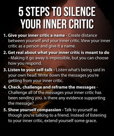 Critic Quotes, Be Nicer To Yourself, Psychology Fun Facts, Mind Relaxation, Inner Child Healing, Inner Critic, Words Matter, Be Honest With Yourself, Positive Self Talk