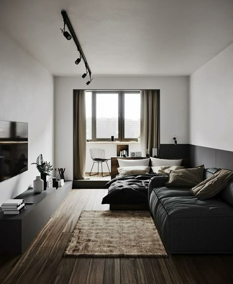 Interior Design Examples, Minimal Interior Design, Loft Interior Design, Interior Minimalista, Loft Interiors, 아파트 인테리어, Loft Design, Bachelor Pad, Minimalism Interior