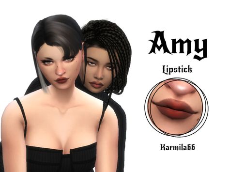 Sims 4 Pinup Cc, Goth Lipstick, Sims 4 Lipstick, Cc Makeup, Pelo Sims, The Sims 4 Packs, Sims 4 Mm Cc, Sims 4 Cc Makeup, Sims 4 Body Mods