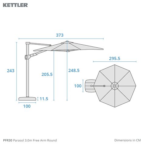 3.0m Round Free Arm Parasol - Kettler Official Site Umbrella Tables Outdoor, Bike Food, Backyard Chicken Coop Plans, African Architecture, Furniture Details Design, Tent Design, Kiosk Design, Luxury Tents, Chicken Coop Plans