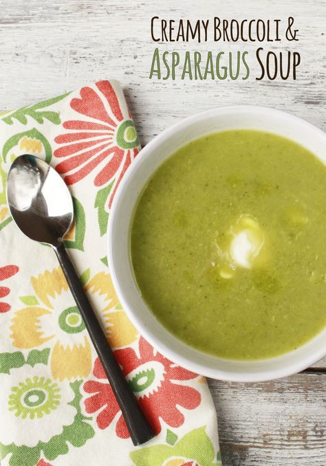 Simple Soup, Creamy Asparagus, Creamy Broccoli, Onion Vegetable, Farm Fresh Recipes, Asparagus Soup, Recipe Page, No Bake Snacks, The Soup