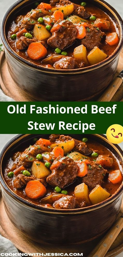 Looking for a hearty meal that warms the soul? This Old Fashioned Beef Stew recipe is packed with rich flavors and tender meat, making it an ideal choice for family dinner ideas any night of the week. Classic Beef Stew Recipe, Old Fashioned Beef Stew, Tasty Beef Stew, Ground Recipes, Classic Beef Stew, Hearty Beef Stew, Dinner With Ground Beef, Pot Ideas, Ground Beef Recipes For Dinner