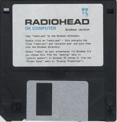 Radiohead 'OK Computer' screensaver for Windows 3.1 or 95 on 3.5 inch floppy. Awesome retro promotional item from 1997 Jonny Greenwood, Ok Computer, Floppy Disk, Music Artwork, Marilyn Manson, Radiohead, Band Posters, Screen Savers, Brad Pitt