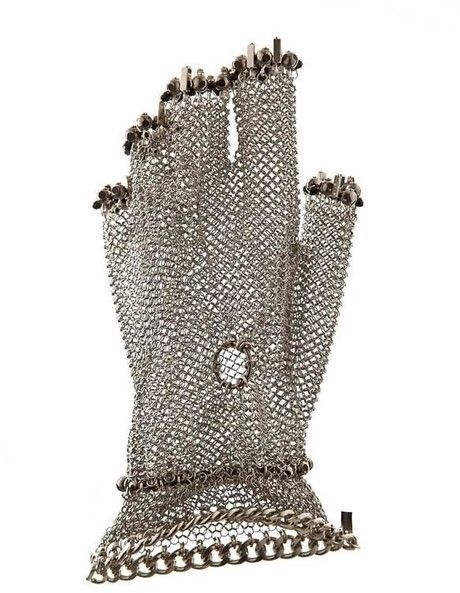 Jean Paul Gaultier Silver Mesh Glove Chainmail Glove, Mesh Gloves, Zine Design, Gloves Fashion, Mother Of Dragons, Chain Mail, Style And Grace, Paul Gaultier, Jean Paul Gaultier