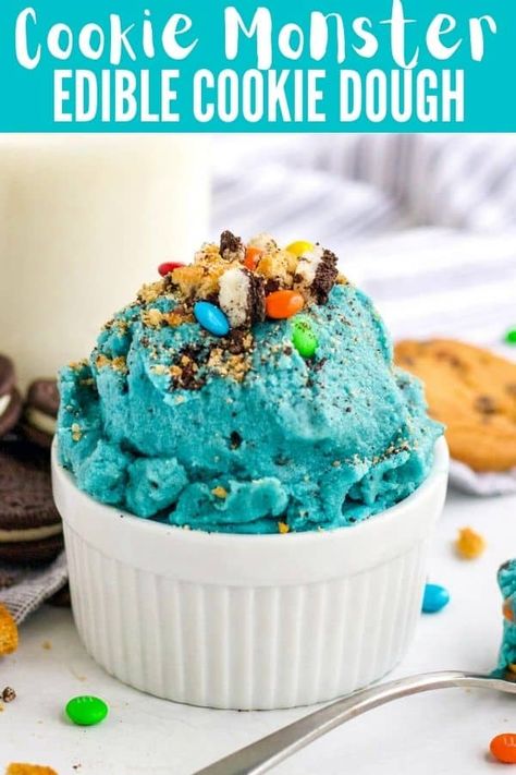 Edible Cookie Dough Flavors, Edible Dough, Monster Cookie Dough, Cookie Dough To Eat, Edible Cookie Dough Recipe, Cookie Balls, Desert Ideas, Monster Cookie, Chips Ahoy