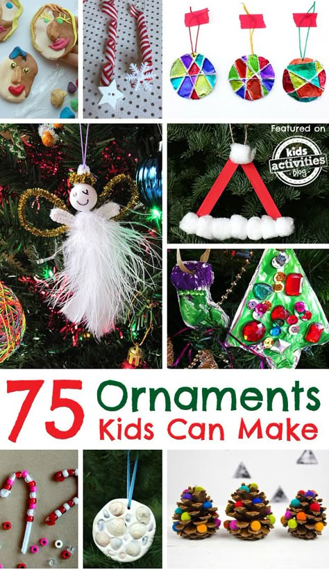 Homemade Christmas Ornaments Kids, Christmas Ornaments Kids Can Make, Ornaments Kids Can Make, Christmas Ornaments Kids, Ornaments For Kids To Make, Kids Holiday Crafts, Ornaments Diy Kids, Christmas Handprint Crafts, Christmas Kids Crafts